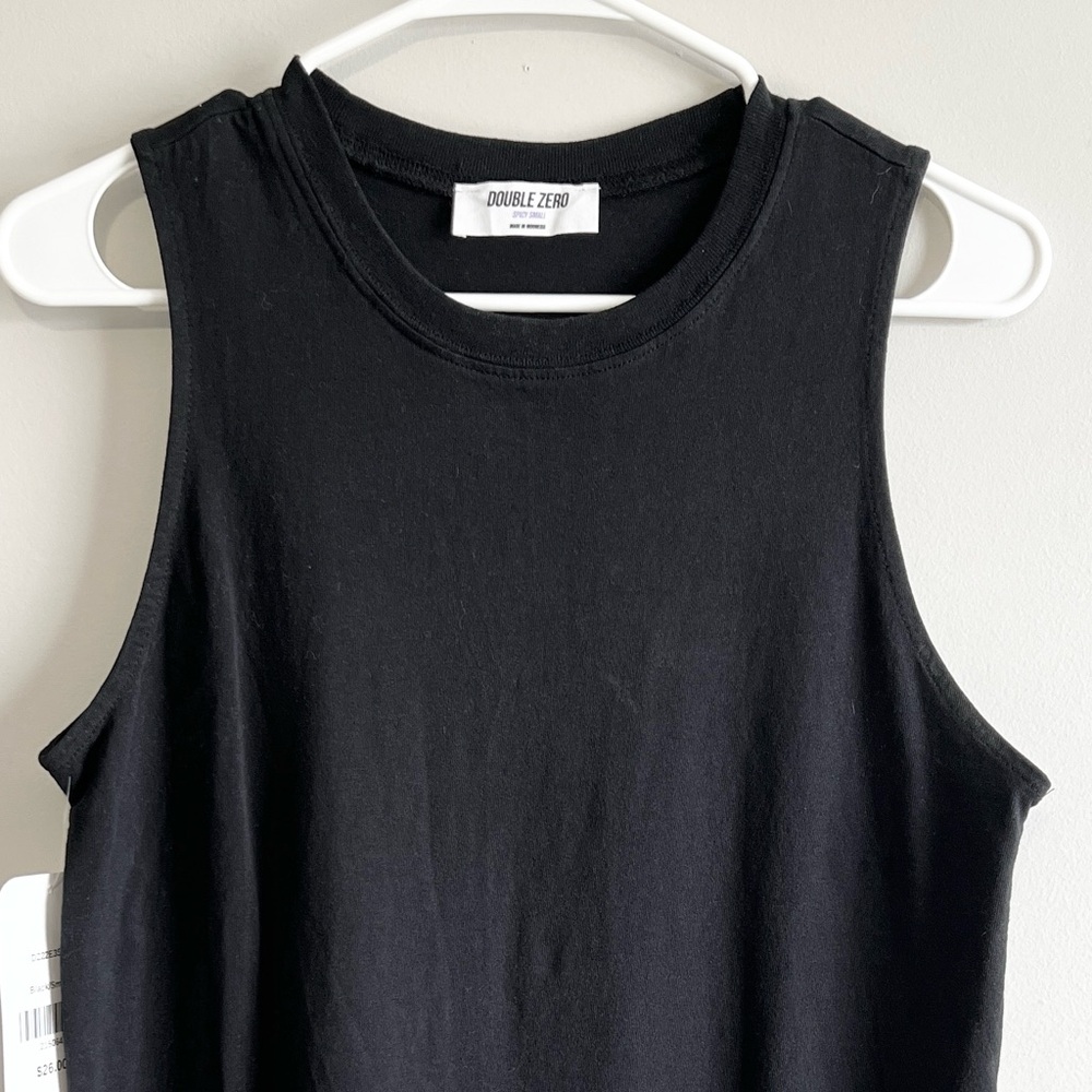 NWT Boutique Double Zero Sleeveless T-Shirt Mini Dress - Picture 2 of 4